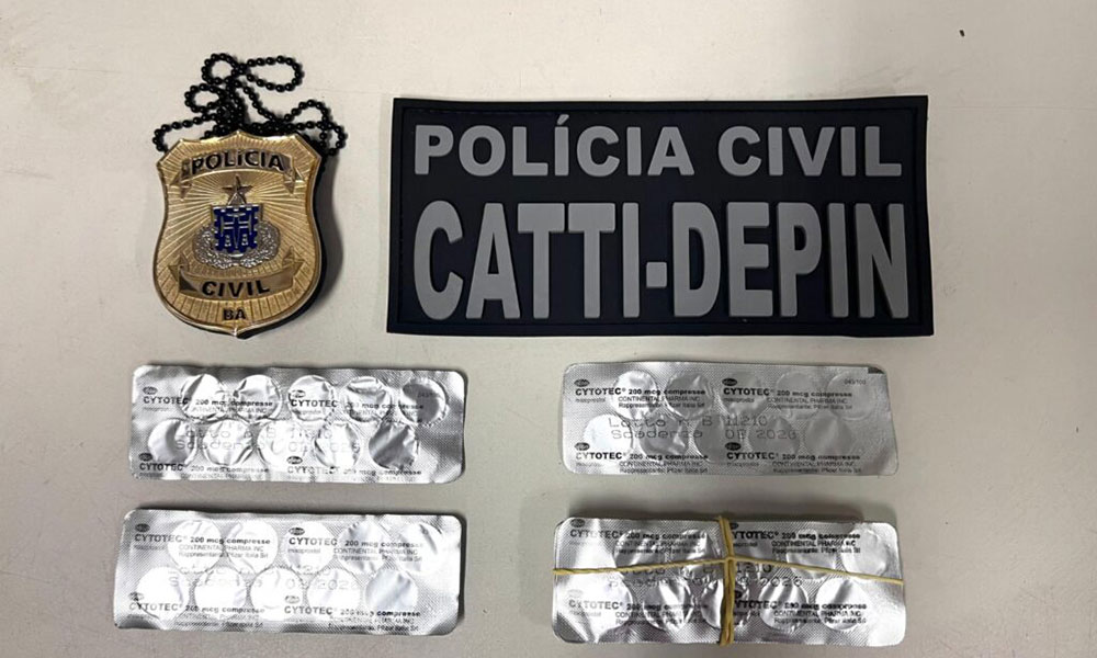Polícia apreende 30 mil comprimidos abortivos em Feira de Santana