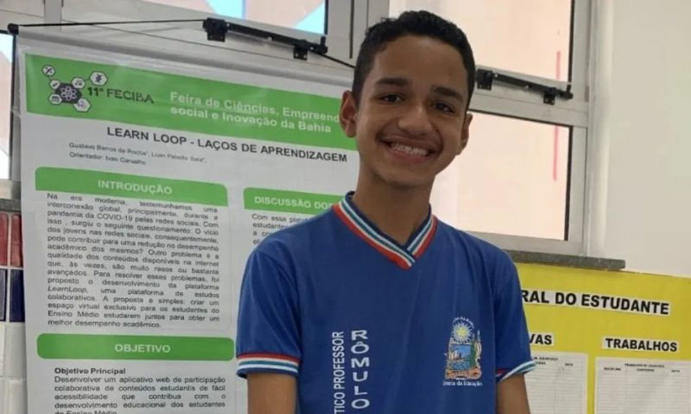 Estudante da rede estadual cria ferramenta digital que auxilia na redação do Enem