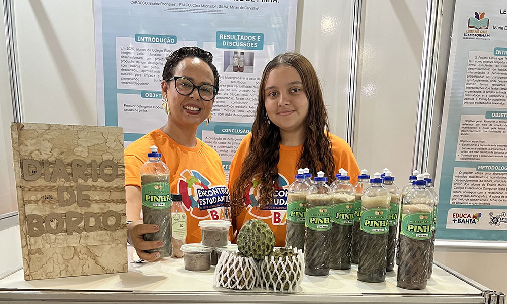 Estudante de Presidente Dutra desenvolve detergente biodegradável a partir da casca da pinha