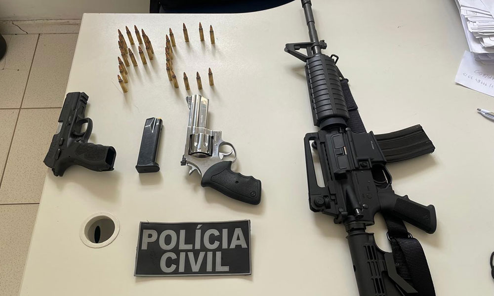 Armas de fogo são apreendidas durante cumprimento de mandado em Buritirama