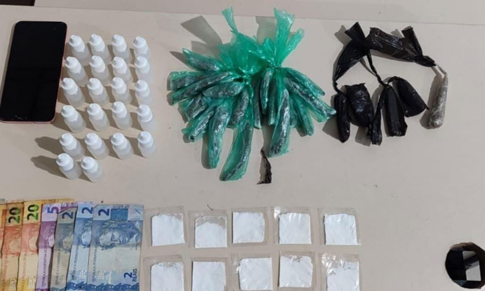Suspeito de tráfico é flagrado com drogas pela PM em Encruzilhada