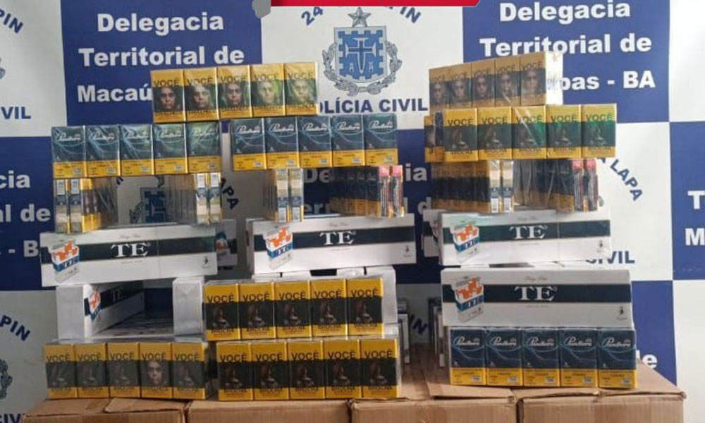 PM apreende em Macaúbas mais de 2.500 maços de cigarros contrabandeados