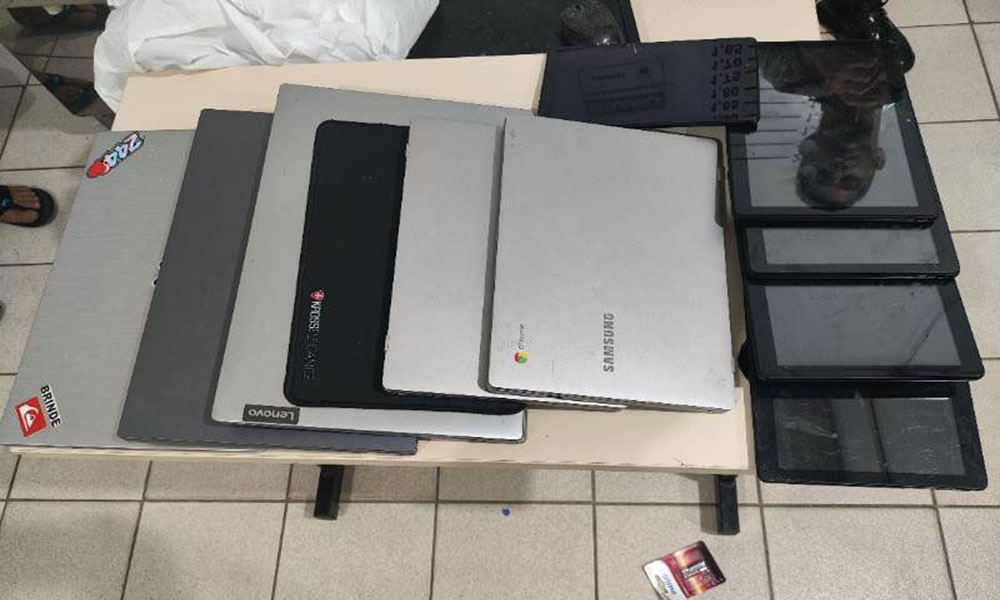 Notebooks, tabletes e TV furtados de escola são recuperados pela PM em Mirante