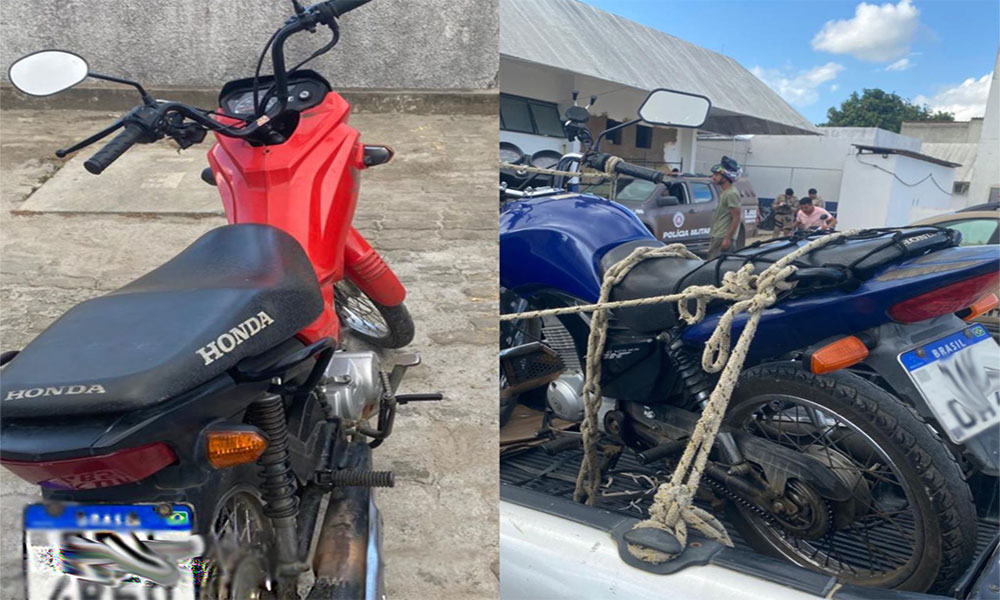 Duas motocicletas roubadas são recuperadas pela PM em Vitória da Conquista