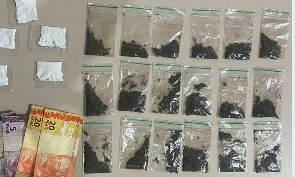 Acusado de furtar estabelecimento comercial é detido com drogas em Cândido Sales