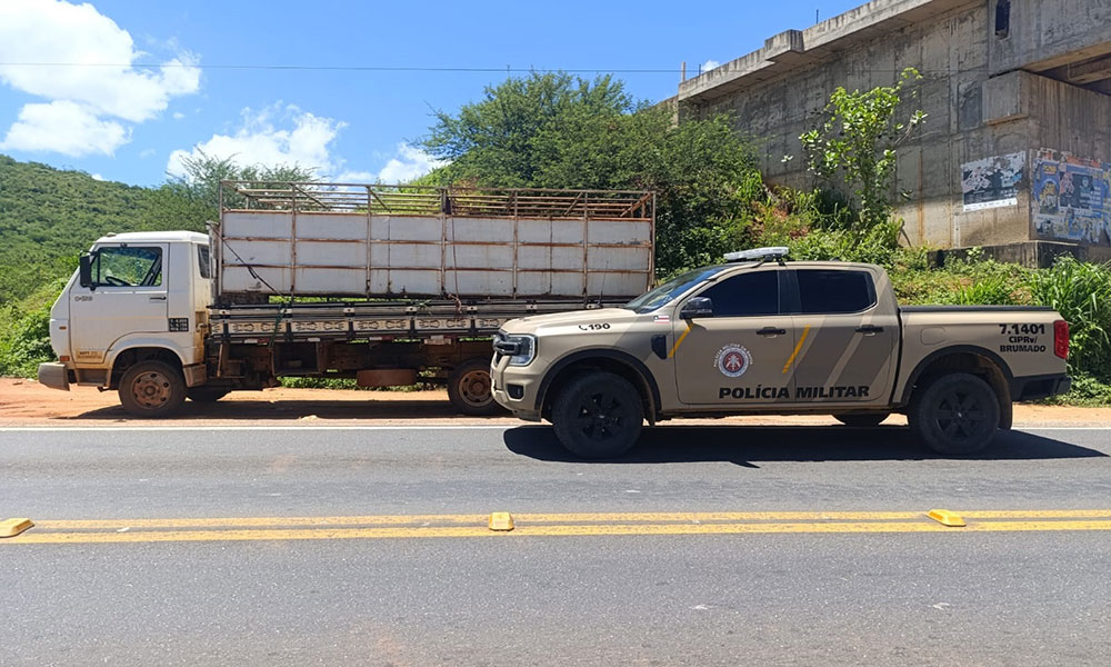 CIPRv apreende caminhão com sinais de adulteração em Lagoa Real