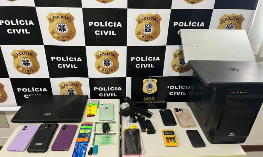Polícia Civil desarticula quadrilha que aplicava golpes com cartões clonados em Vitória da Conquista