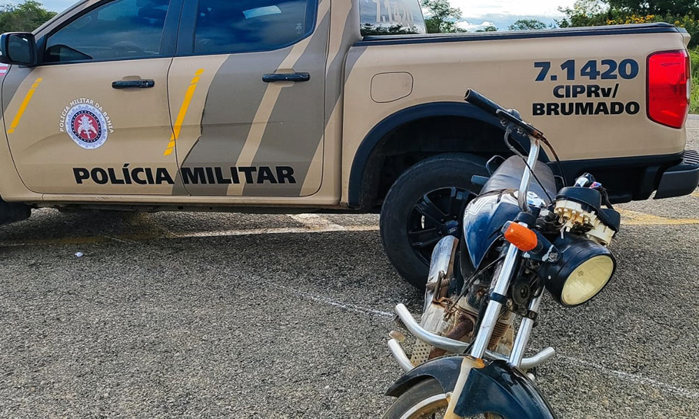 CIPRv recupera motocicleta roubada durante abordagem em Condeúba