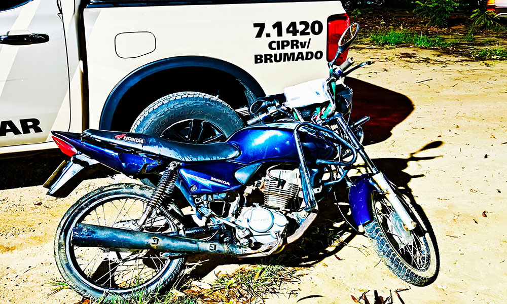 CIPRv recupera motocicleta roubada durante abordagem em Belo Campo