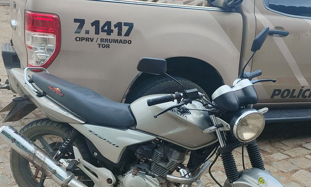 CIPRv recupera motocicleta roubada durante abordagem em Tanhaçu