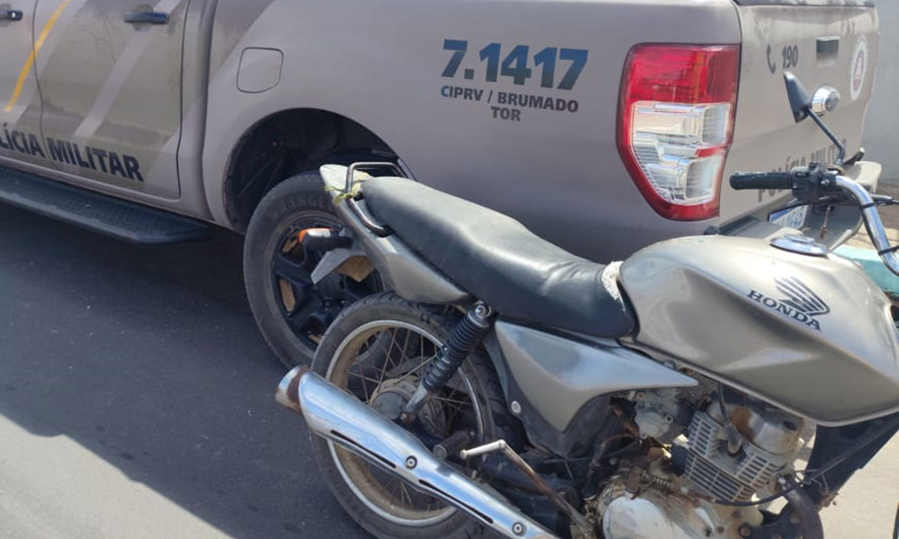 CIPRv recupera motocicleta com restrição de busca e apreensão durante abordagem em Tanhaçu