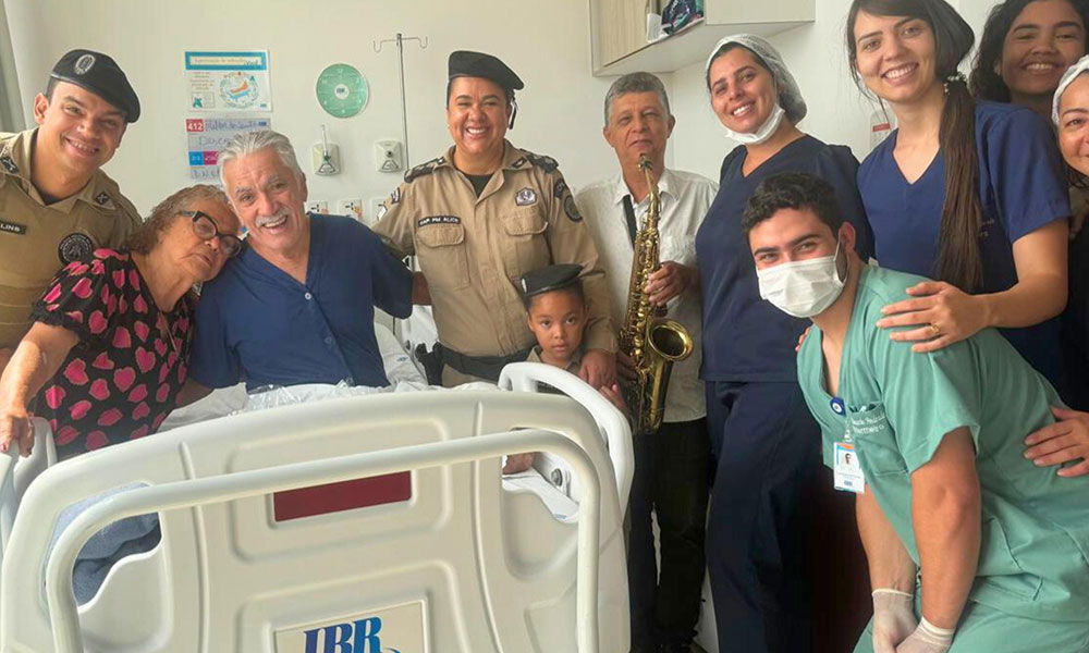 Patrulha Solidária da PM visita policial em tratamento de saúde na cidade de Vitória da Conquista