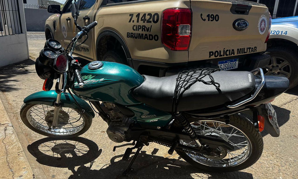 Motocicleta com restrição de furto é apreendida pela CIPRv em Aracatu