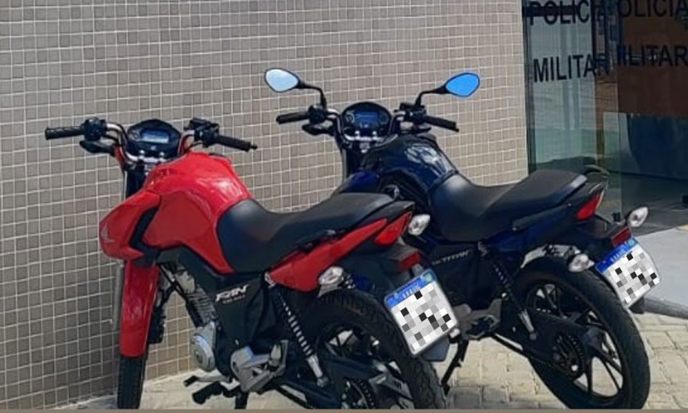PM apreende duas motocicletas com irregularidades em Caturama
