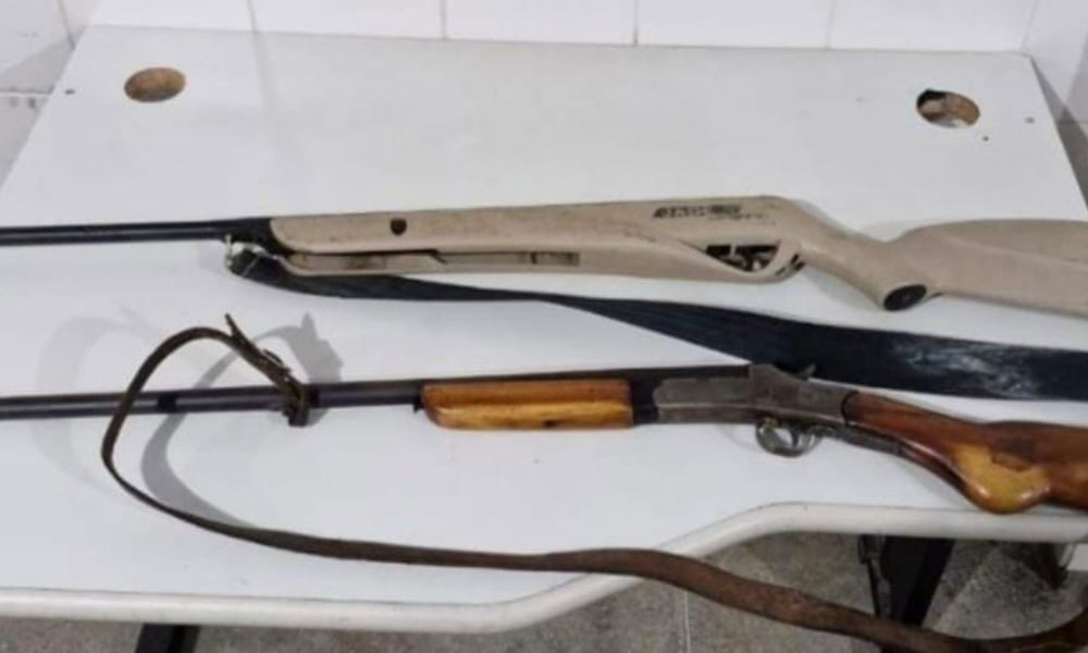 Armas são apreendidas pela PM em Palmas de Monte Alto