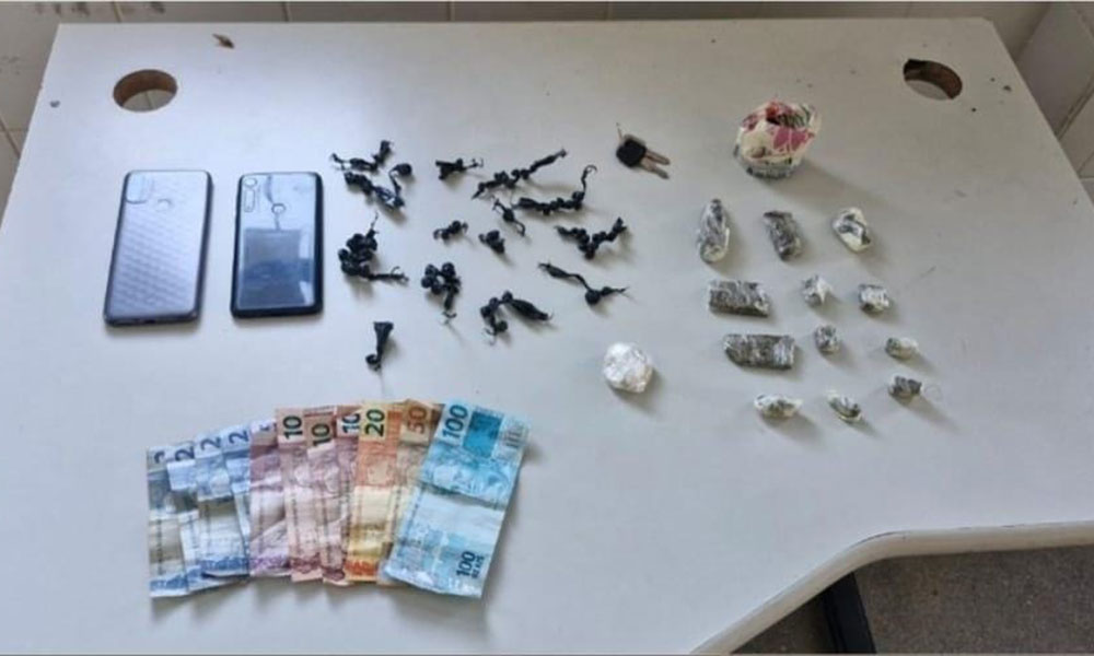 Suspeitos de tráfico são detidos pela Polícia Militar em Candiba