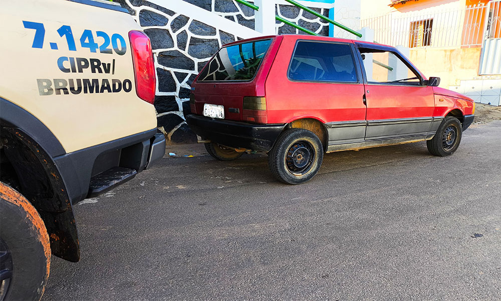 CIPRv apreende veículo com motor adulterado durante abordagem na zona rural de Urandi