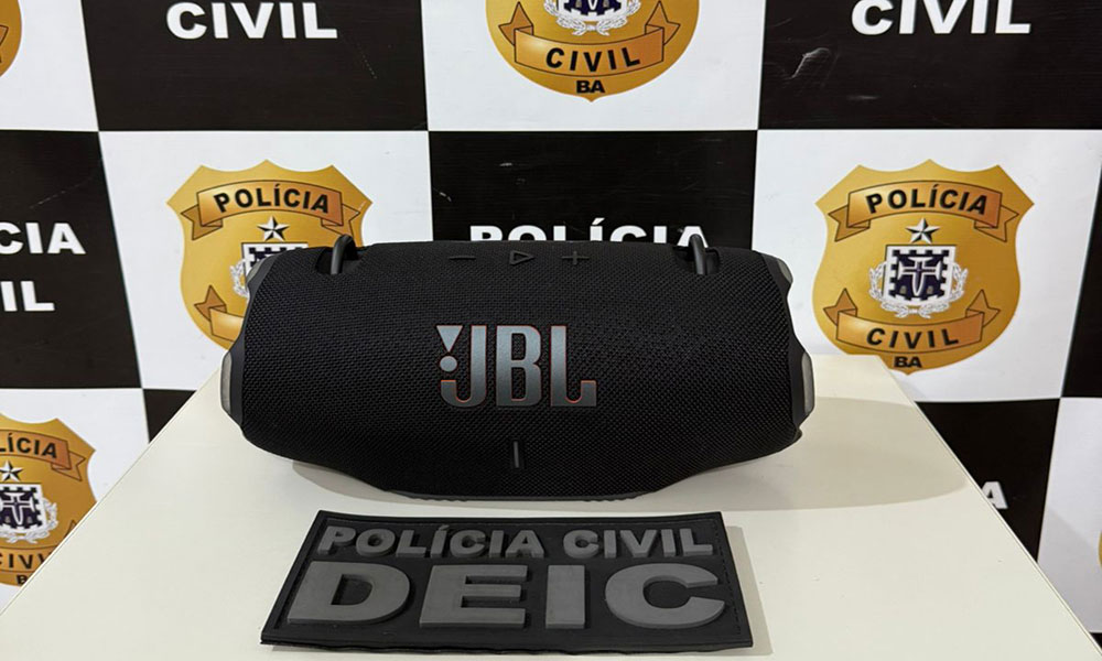 Polícia Civil recupera caixa de som furtada em loja na Avenida Olívia Flores, em Vitória da Conquista