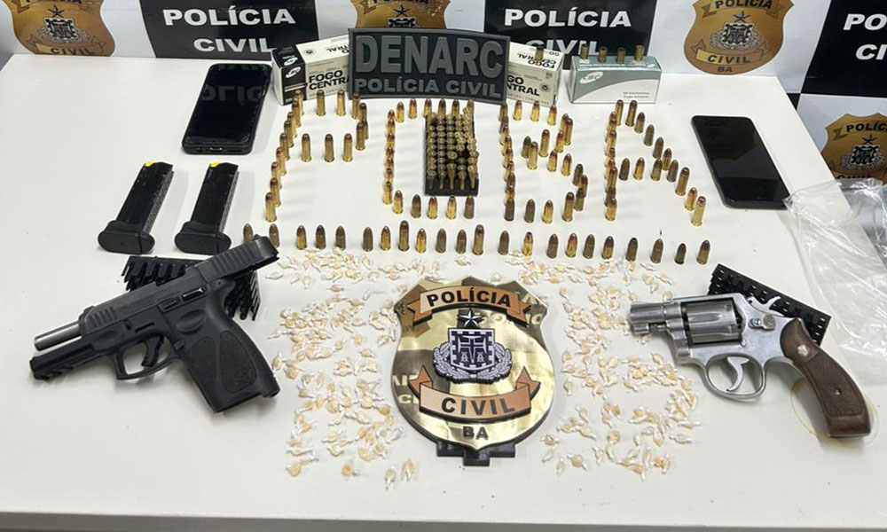 Operação prende integrantes de grupo criminoso e apreende armas e drogas em Nova Canaã