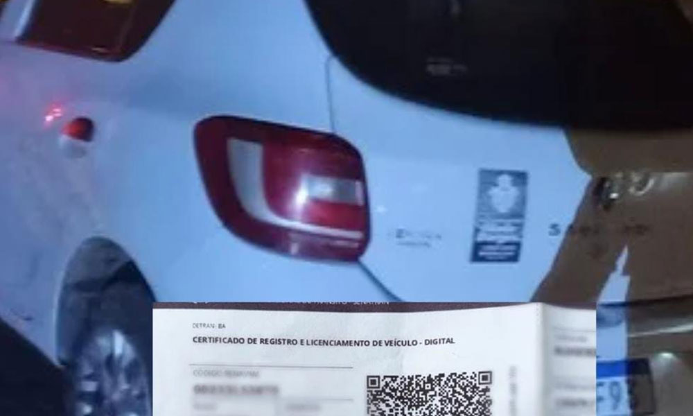 CIPRv apreende veículo com documento falsificado na BA-263, em Vitória da Conquista