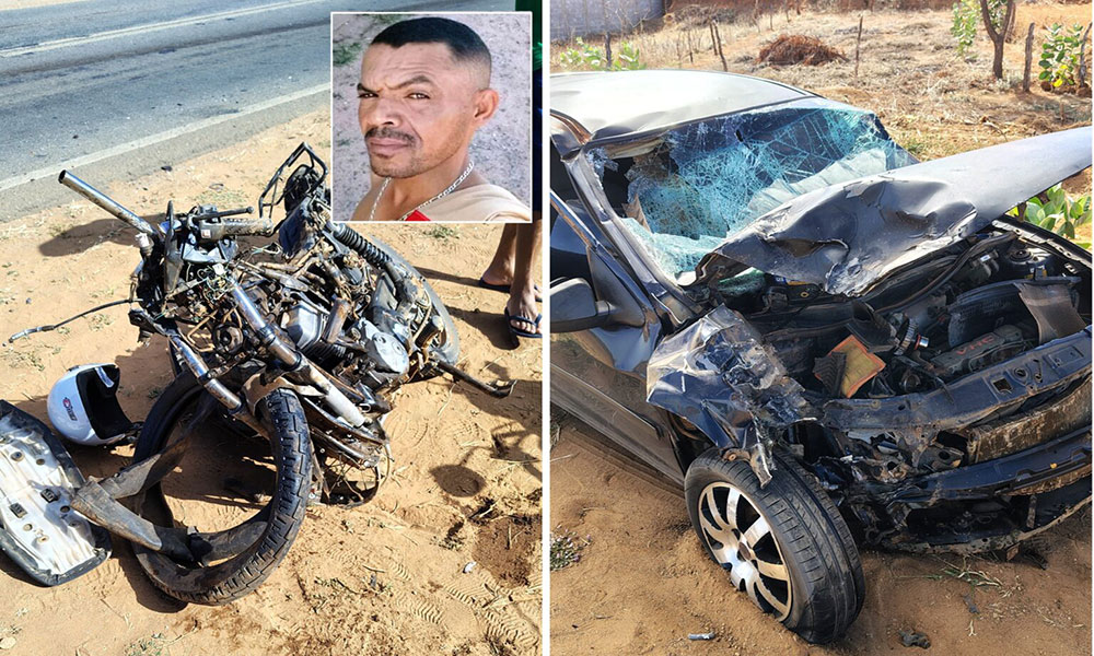 Motociclista morre em grave acidente na BR-122, em Pindaí