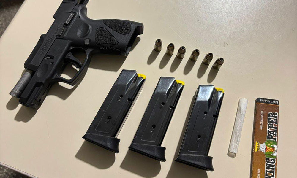 Homem é preso com pistola e munições em Seabra