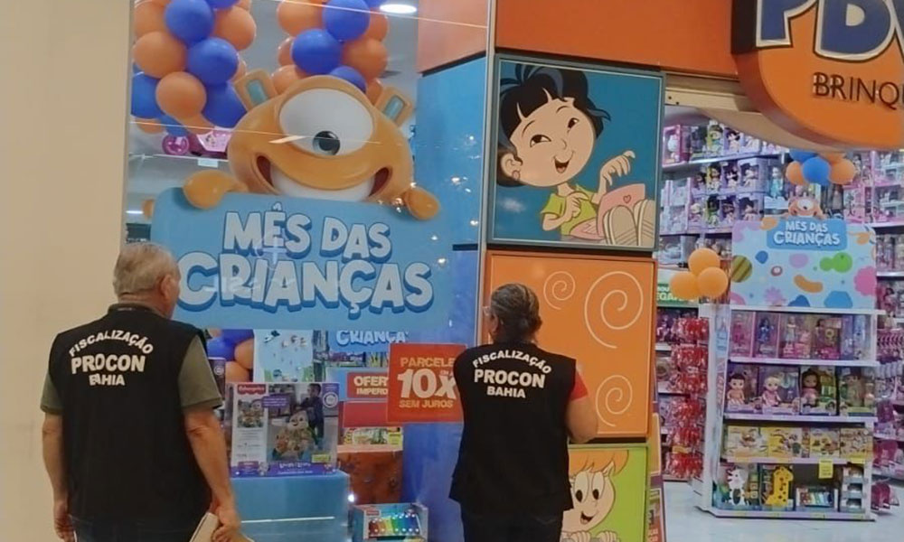 Procon-BA inicia operação especial para fiscalizar comércio no Dia das Crianças