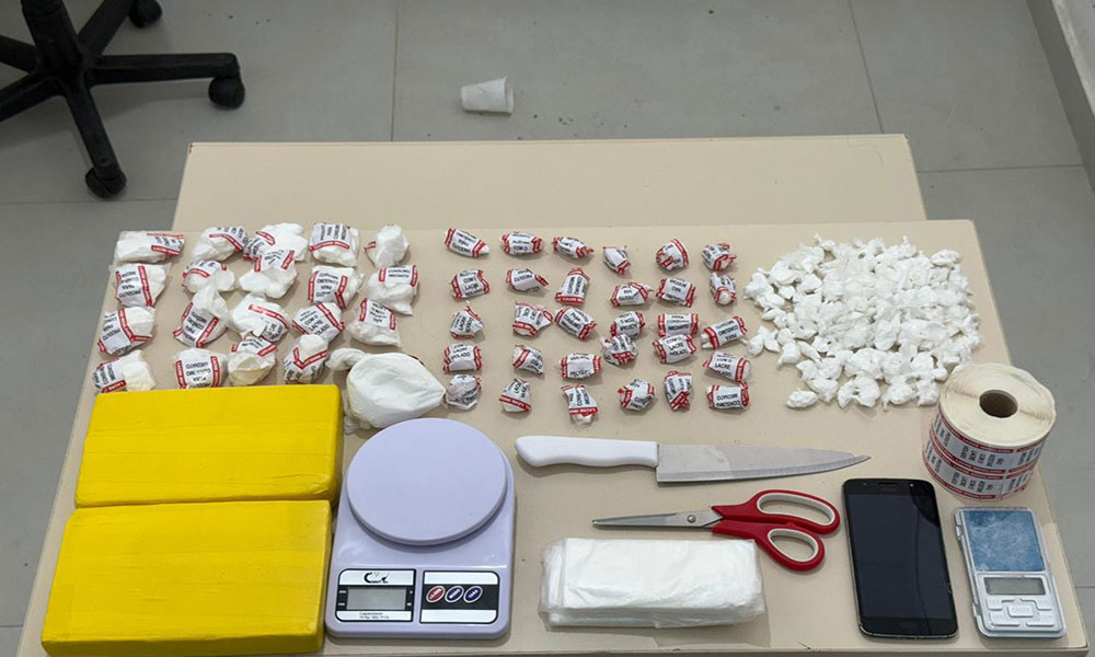 Suspeito de tráfico é flagrado com mais de 2kg de cocaína em Vitória da Conquista