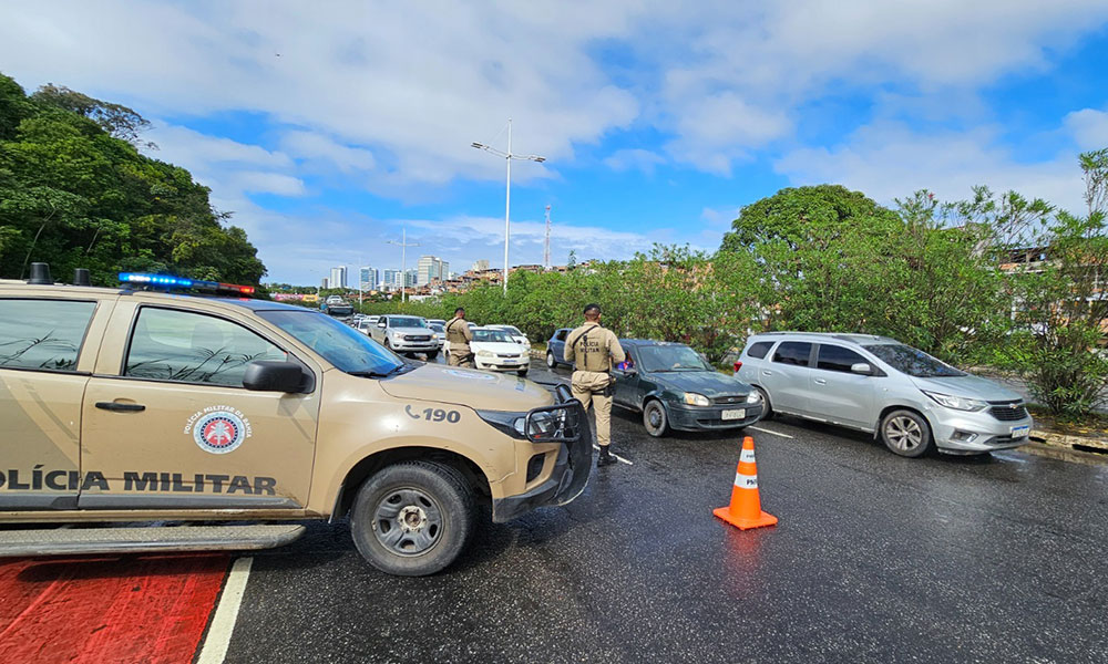 PM reforça policiamento em mais uma edição da Operação Força Total nesta quinta-feira na Bahia