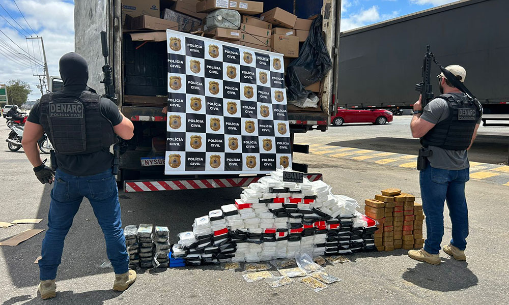 Polícia Civil apreende 250 quilos de drogas que saíram de São Paulo com destino a Vitória da Conquista