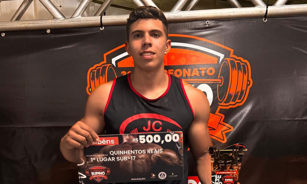 Jovem atleta de Livramento vence competição juvenil de supino em Maiquinique