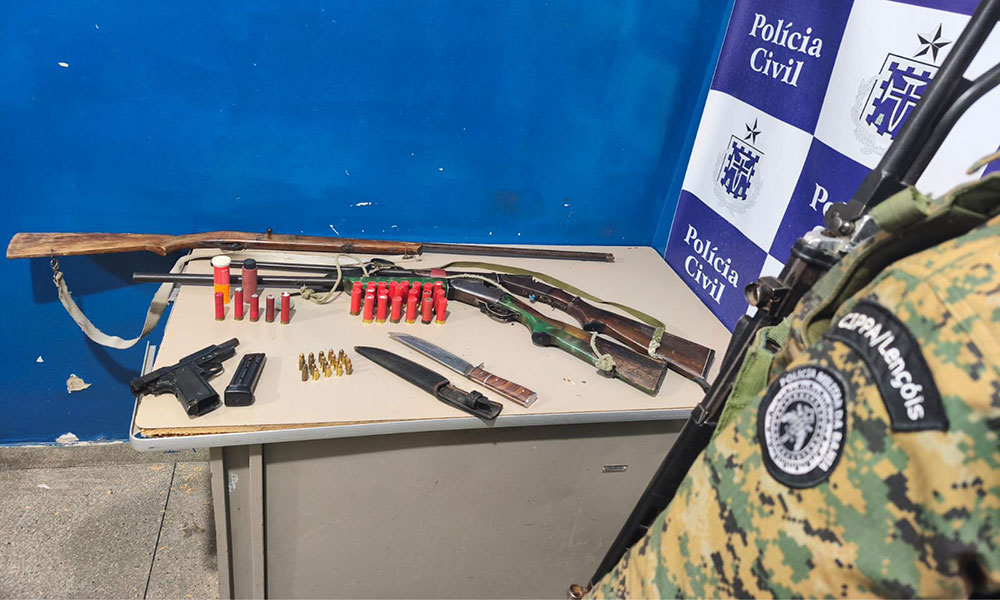 Homem é preso em flagrante por posse de armas de fogo e munições na zona rural de Ibotirama