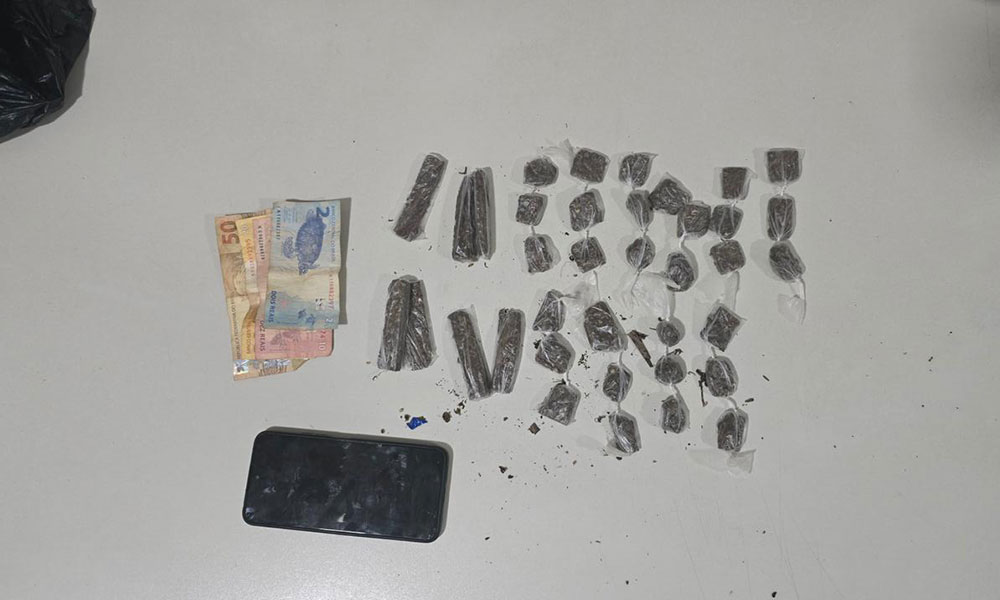 Polícia Militar apreende drogas e prende suspeito por tráfico em Bom Jesus da Lapa
