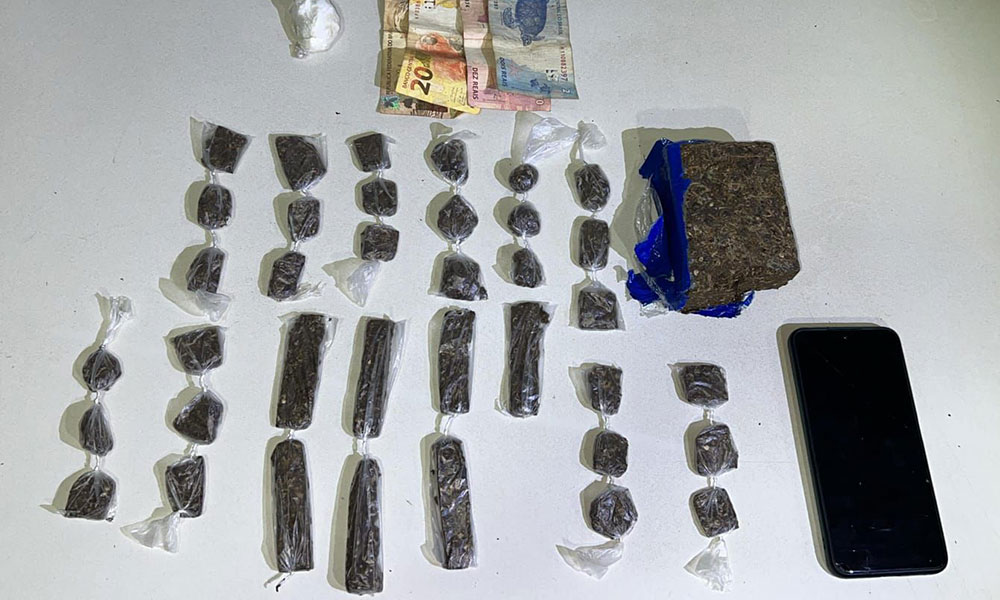 Polícia Militar apreende drogas e prende suspeito em Bom Jesus da Lapa
