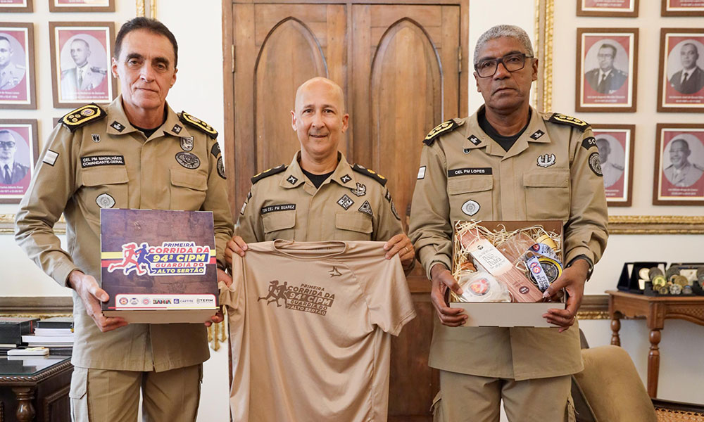 Caetité: Comandante da 94ª CIPM realiza visita ao Comando Geral e divulga corrida “Guardiões do Alto Sertão”