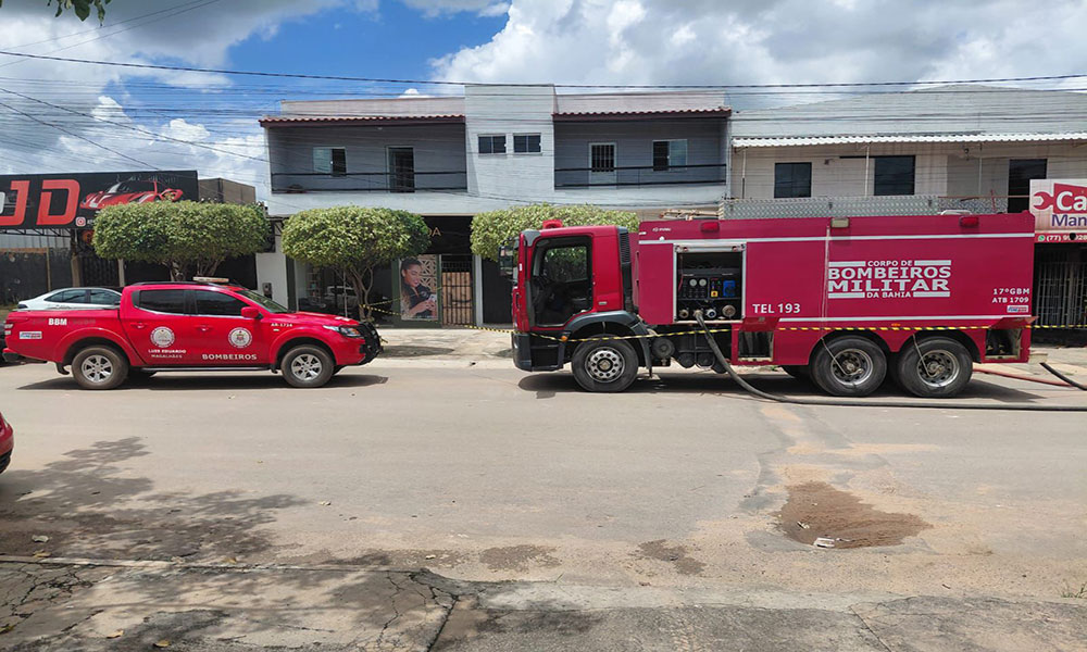 Incêndio em estabelecimento comercial mobiliza bombeiros em Luís Eduardo Magalhães