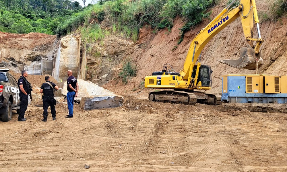 Operação Prometeu apreende maquinário avaliado em R$ 1 milhão em área de mineração investigada no sudoeste da Bahia