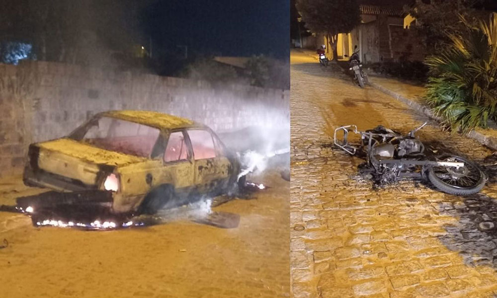 Briga entre enteado e padrasto termina com dois veículos incendiados em Malhada de Pedras