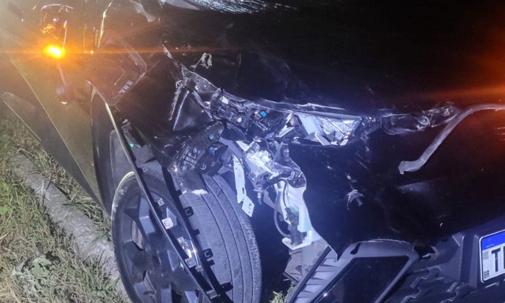 Motorista fica ferido após colisão com animal na BR-349 em Bom Jesus da Lapa