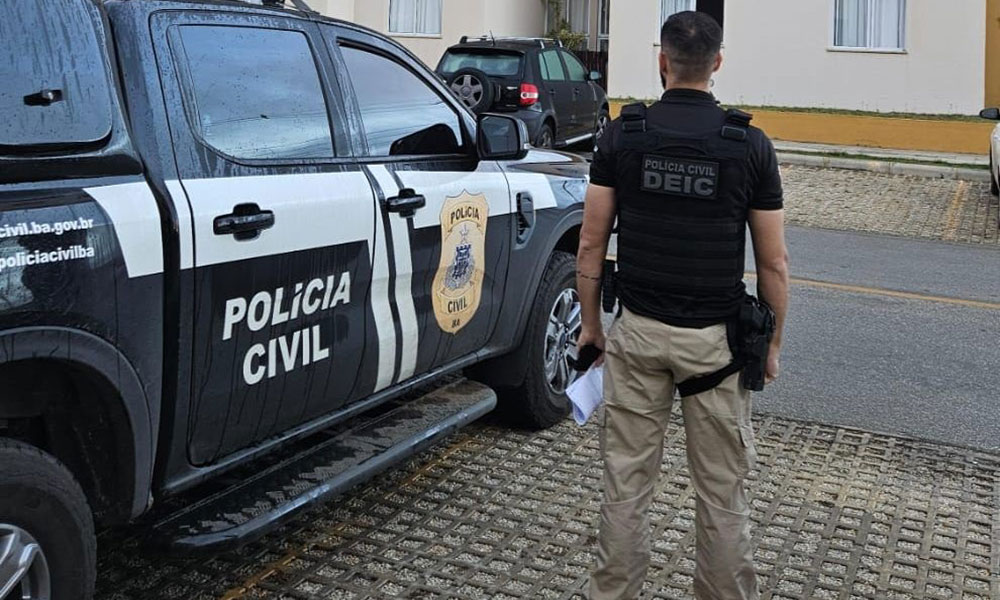 Polícia Civil cumpre mandado contra investigado por desvio de benefícios trabalhistas em Vitória da Conquista