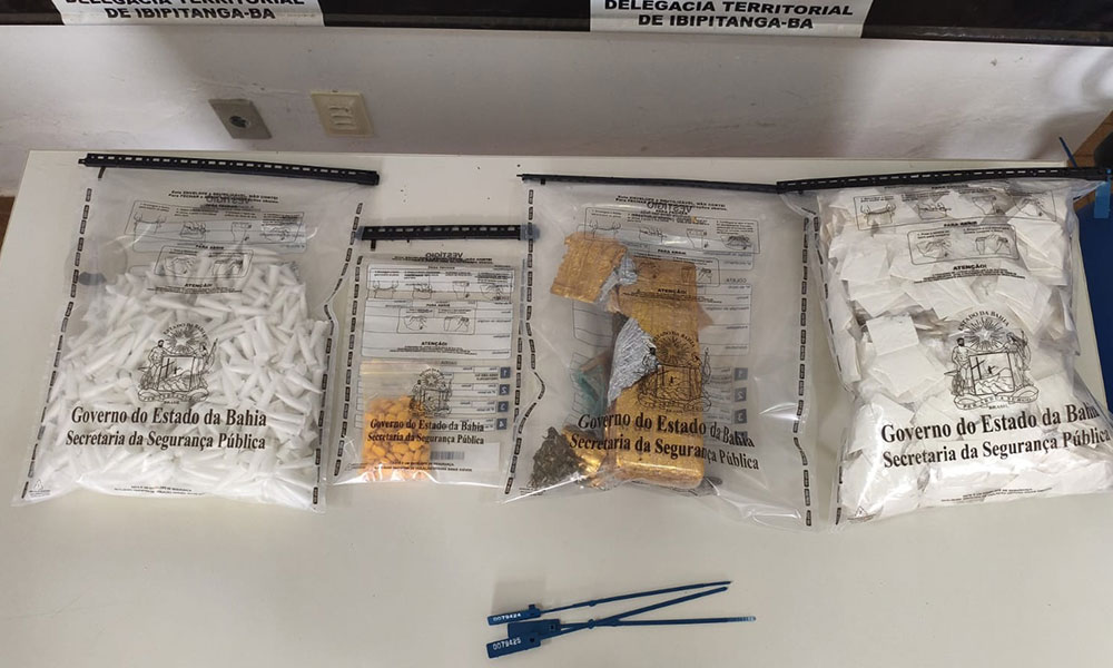 PM apreende grande quantidade de drogas em ônibus interestadual em Ibipitanga