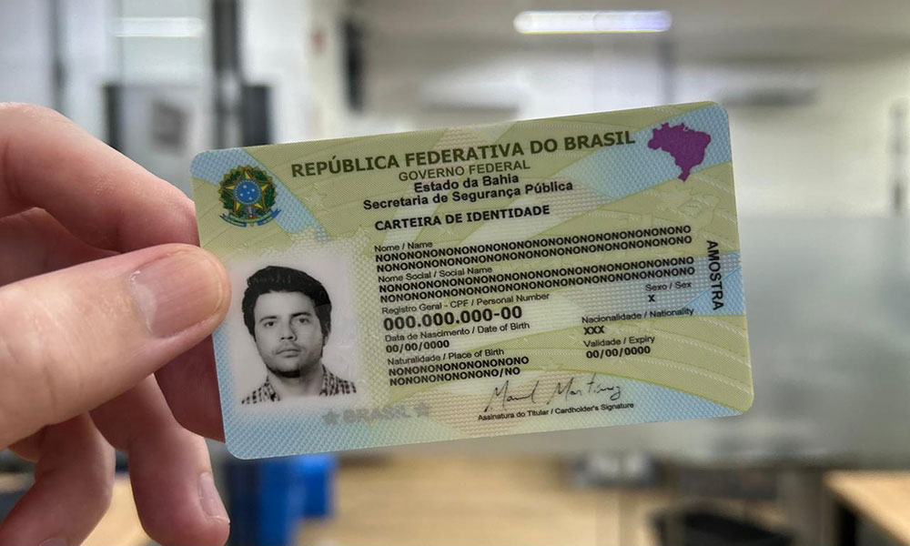 Bahia passa a emitir nova Carteira de Identidade Nacional em cartão de policarbonato