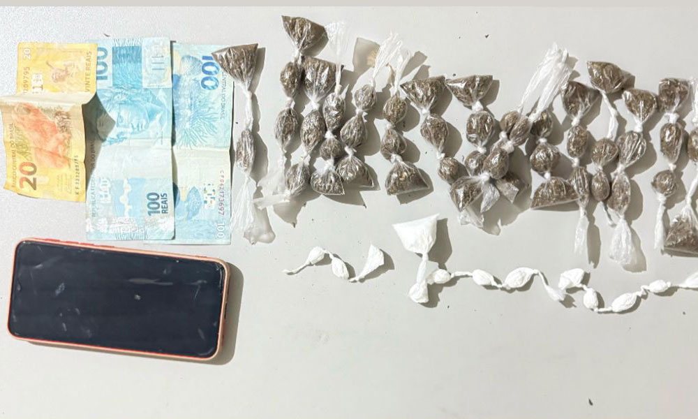 PETO apreende drogas e conduz suspeito durante Operação Força Total em Belo Campo