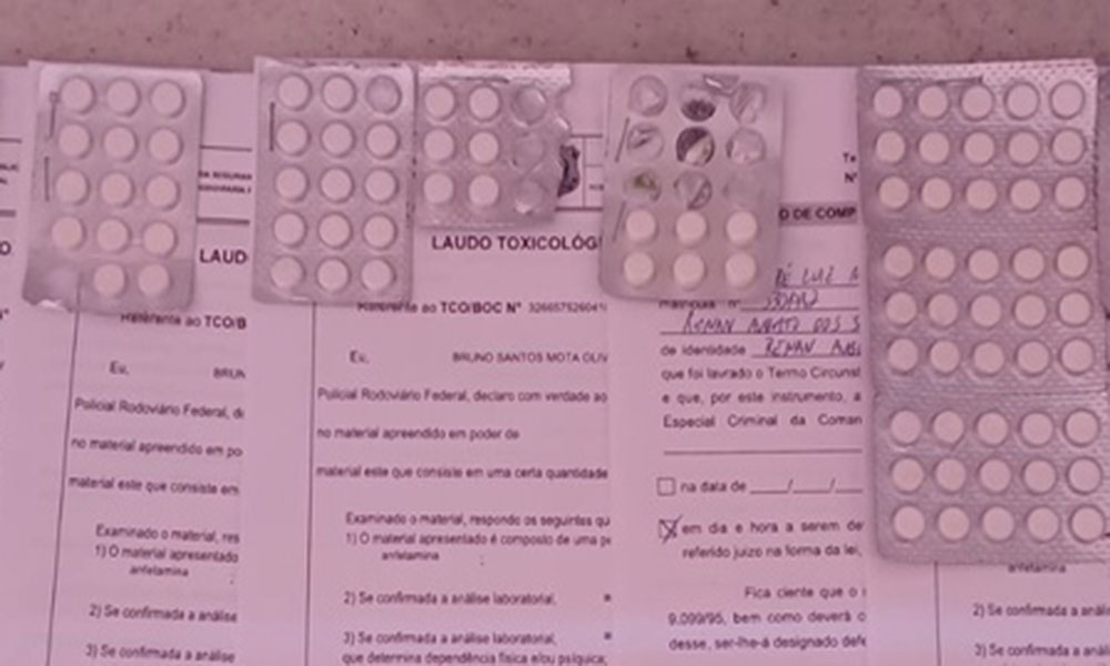 PRF apreende mais de 100 comprimidos de anfetaminas em Itaberaba
